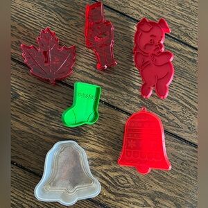 Vintage Christmas Cookie Cutters Lot of 6